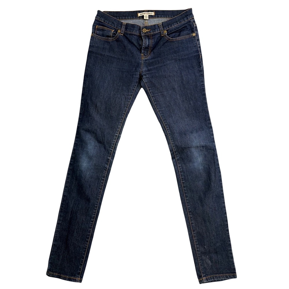 Andrew Charles Womens Skinny Jeans Dark Wash Denim Size 29 Low Rise Casual
